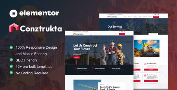 Best Construction Service Elementor Template Kit