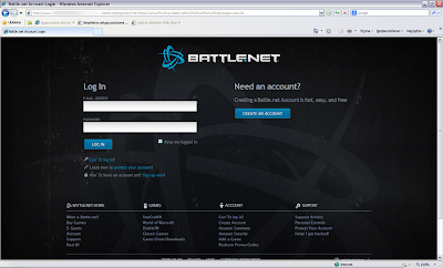 Strona stworzona przez cyberprzestępcę do kradzieży danych dostępowych użytkowników prawdziwego serwisu battle.net