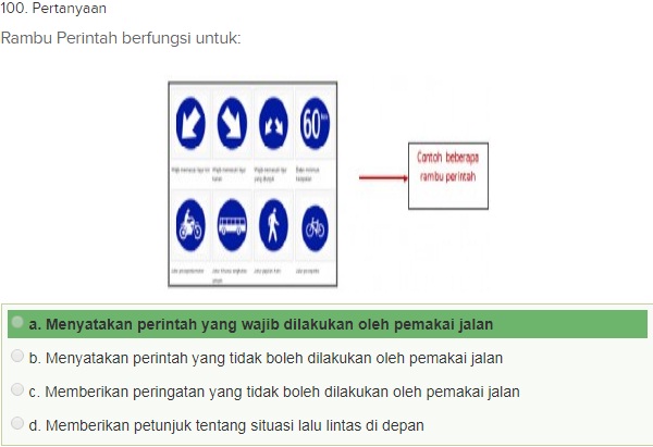 Contoh Soal Ujian teori SIM A dgn Kunci Jawaban Oktober 2018