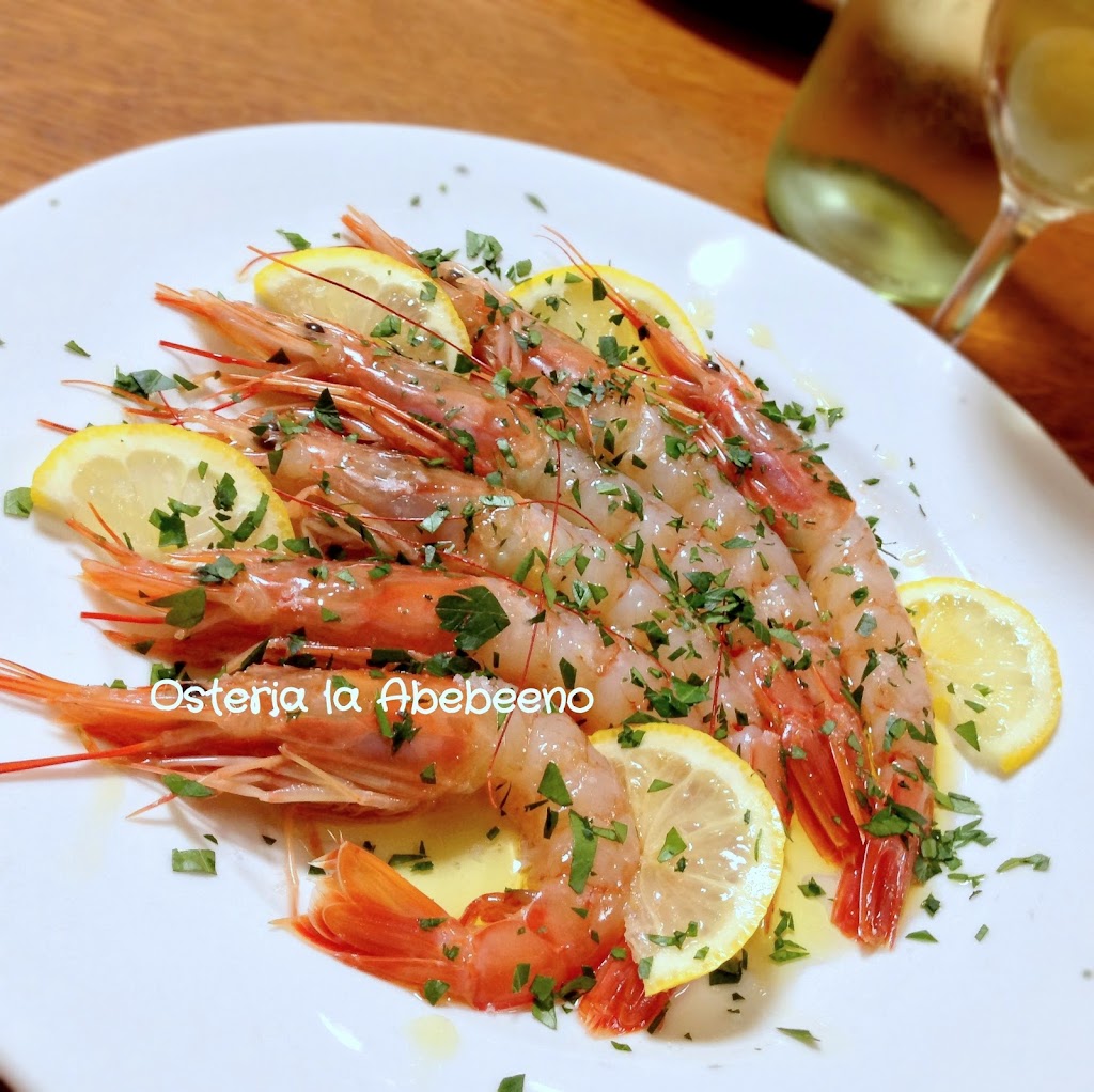 Gamberi Crudi Al Limone 赤海老のクルード Osteria Abebeeno