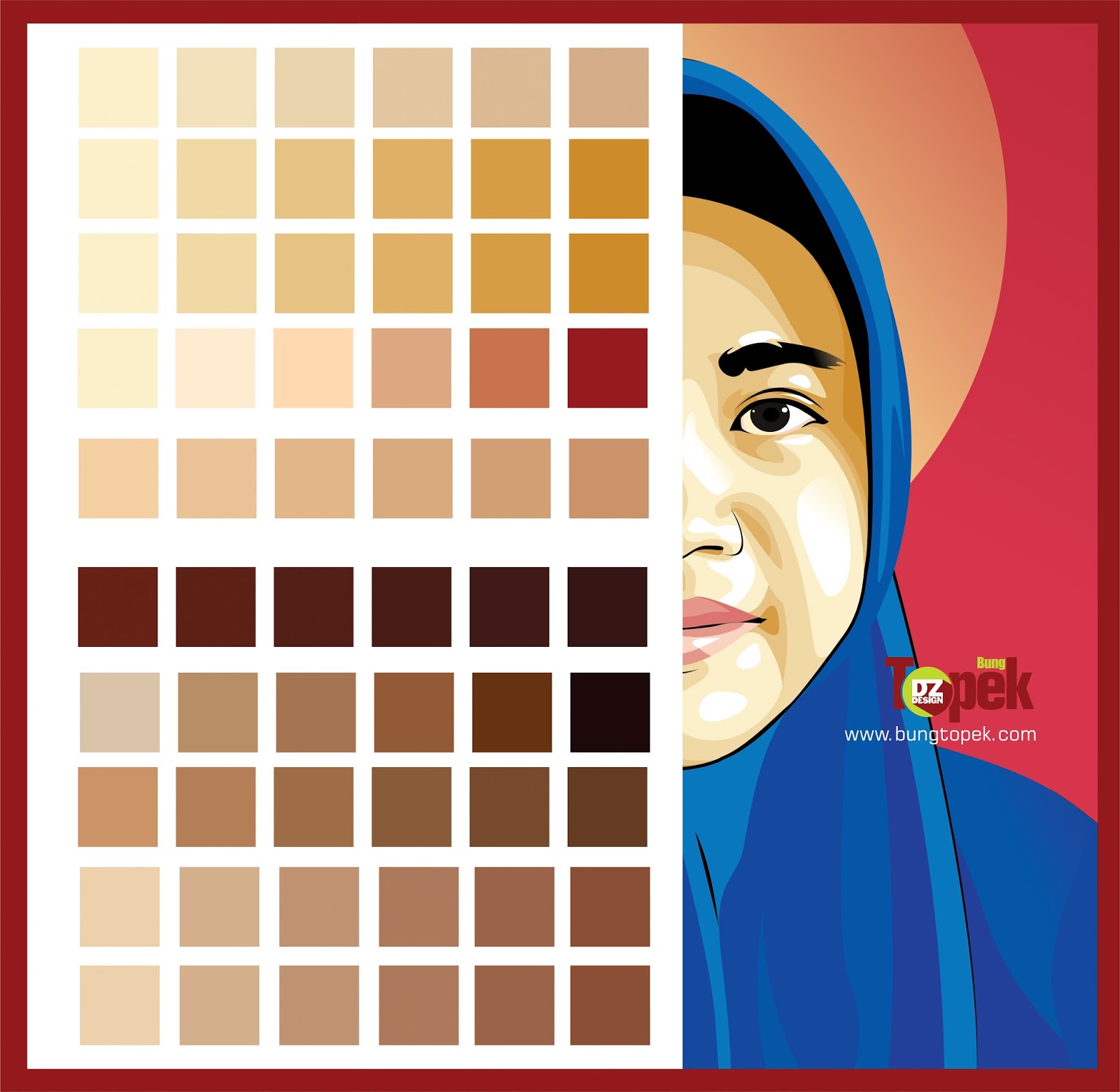 Pallet Warna Vector Vexel BUNG TOPEK