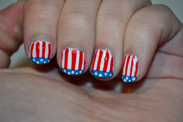 American Flag Nail Art by Elins Nails