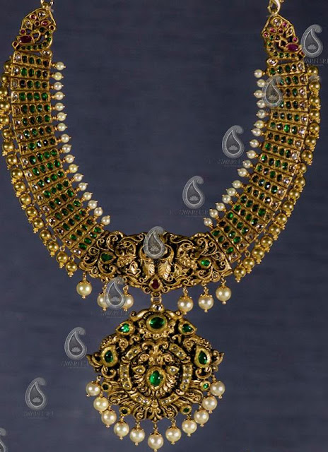 Emerald Kundan Long Set Swarnsri Jewellers