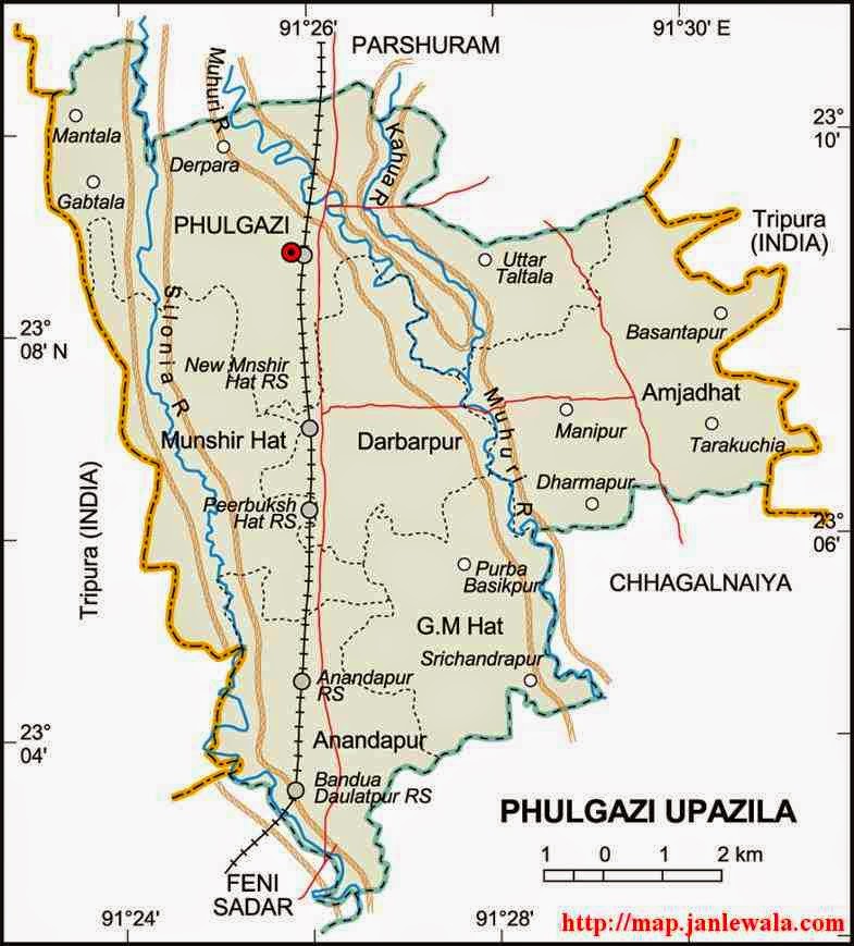 phulgazi upazila map of bangladesh