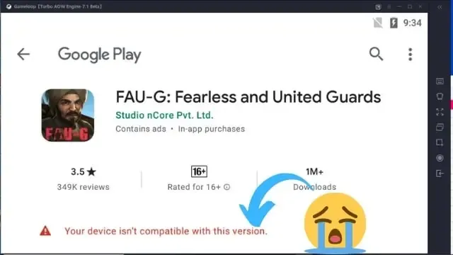 fau-g error your device isnt compatible with this version