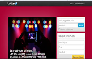 Tampilan Twtter Tahun 2012