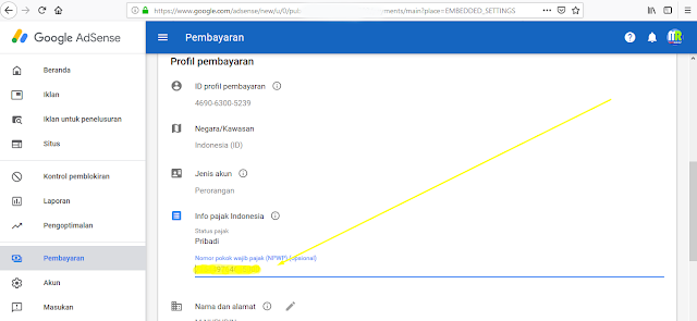 Cara Membayar Pajak Adsense yang Benar (Agar Penghasilan Masuk Rekening)