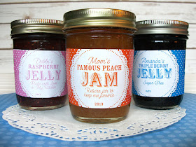 Custom Colorful Doily Rectangle canning jar labels Custom Colorful Doily Rectangle canning jar labels