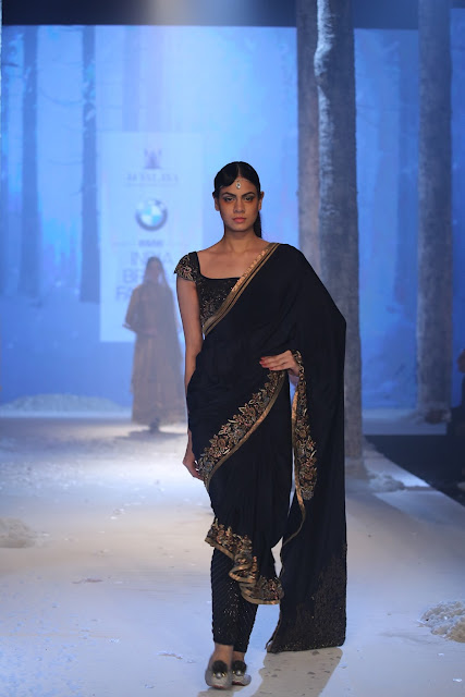JJValaya-BMW-Indian-Bridal_Fashion-Week-black-saree