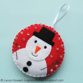 felt snowman ornament