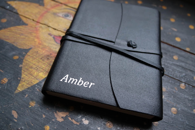 personalised notebook in black