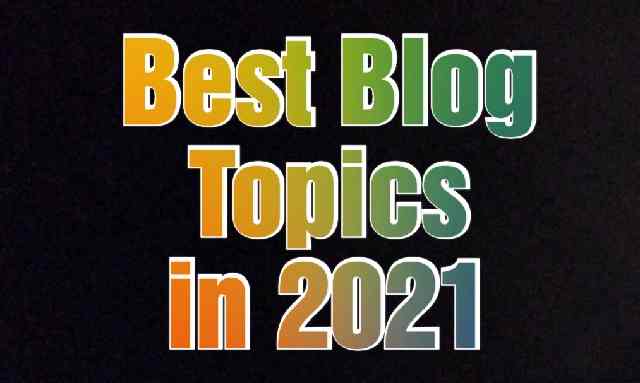 Blog topics