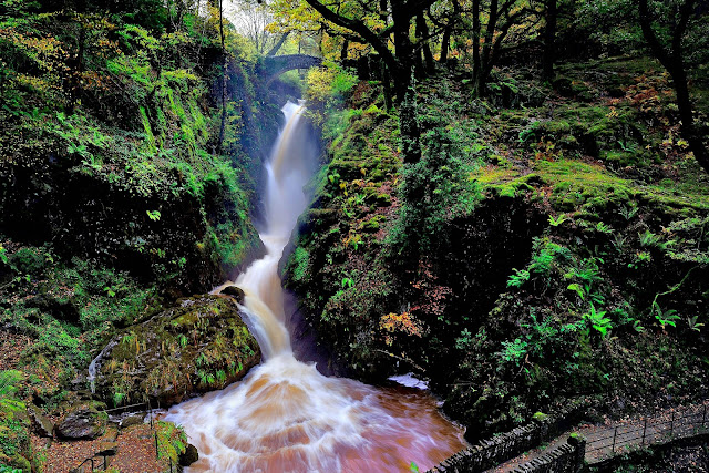 Aira Force Waterfall walk map Ullswater Lake District car parking