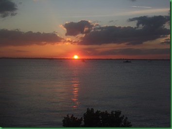 sunset over the inlet