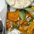 Roasted Butternut Squash with burnt aubergine and pomegranate molasses