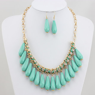 Turquoise Beaded Bib Necklaces