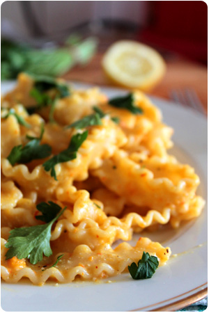 Pumpkin Mac 'n' Cheeze - Pasta mit Kürbiscreme