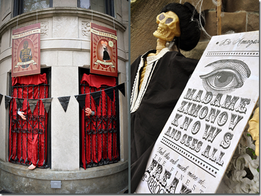 halloween decorating outside freak show apartment