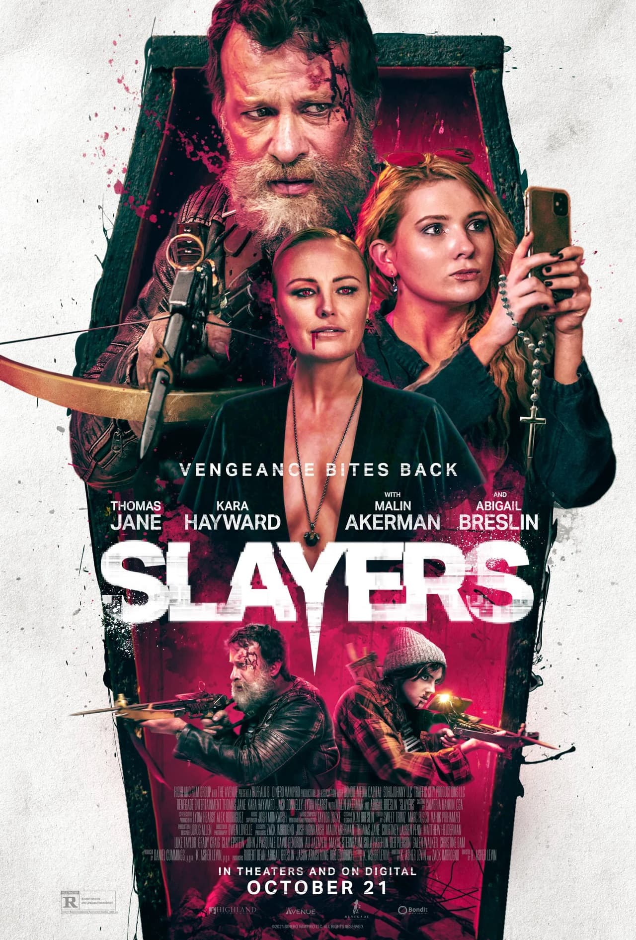 Вышел трейлер вампирского хоррора Slayers («Убийцы») с Томасом Джейном и Карой Хэйуорд - Постер