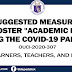 SUGGESTED MEASURES TO FOSTER "ACADEMIC EASE" DURING THE COVID-19 PANDEMIC