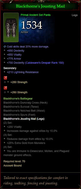blackthorne's jousting mail