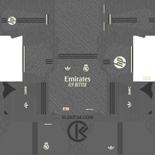 Real Madrid CF DLS Kits 2024-2025 Released Adidas - DLS Kits 2025 (Third)