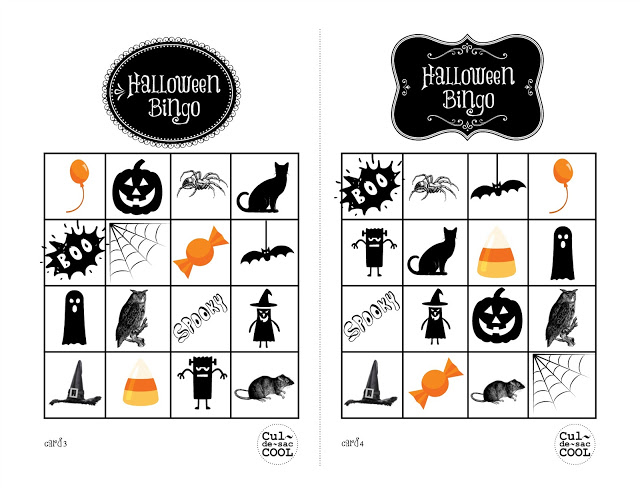 Blank halloween bingo cards templates for kindergarten,kids and students