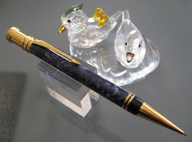 Duofold Centennial lapis blue mechanical pencil and swarovski ducks