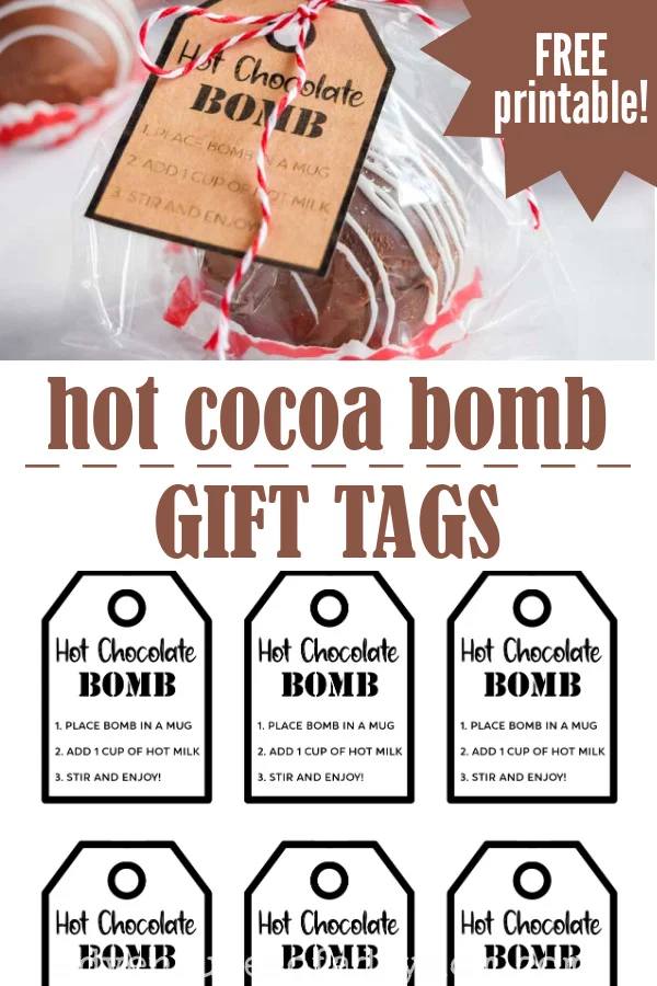 Hot Chocolate Bombs Printable Tag Adventures of a DIY Mom