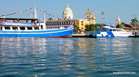 Cartagena, Colômbia, Muelle de los Pégasos, local de partida dos passeios de barco às Ilhas do Rosário