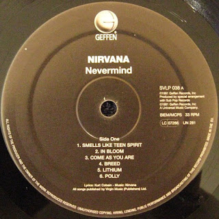 Etiqueta Vinilo Nevermind Nirvana
