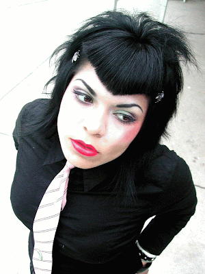 goth hairstyle pics. Emo makeup shows the combination of the punk and Goth