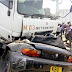 Speed Kills! See what remained of this convertible BMW after it rammed onto a lorry(Photos) 