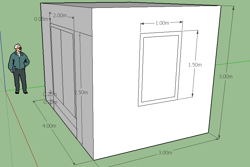 Belajar SketchUp hari 5 Membuat gambar rumah sederhana 