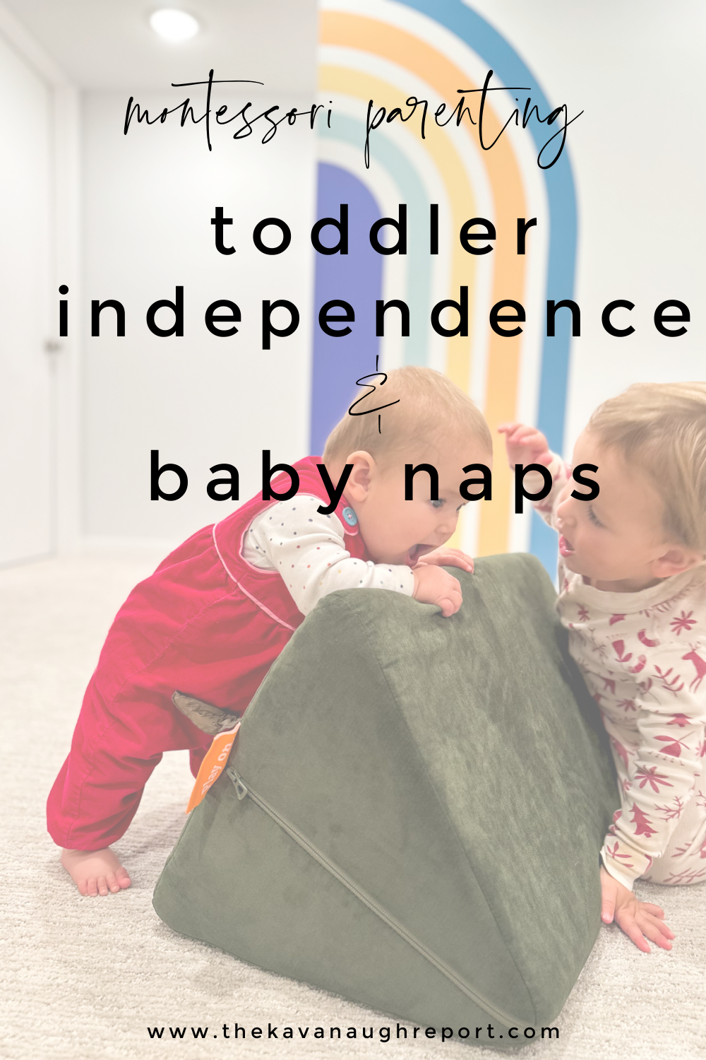 8 tips for helping toddlers play independently while a parent buts a baby down for nap. These tips help in our Montessori home with multiple kids