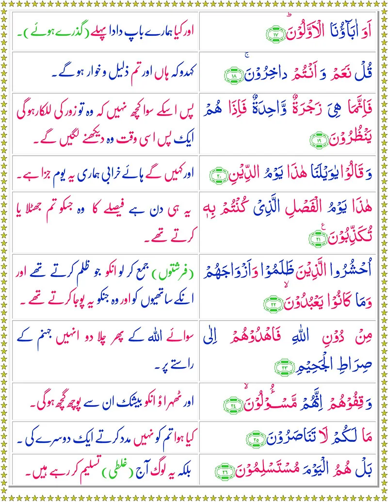 Surah As-Saffat with Urdu Translation,Quran,Quran with Urdu Translation,