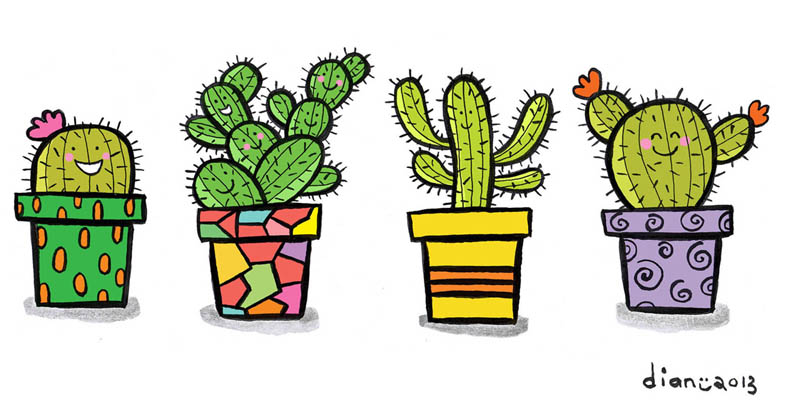 28+ Terbaru Gambar Pokok Kaktus Kartun