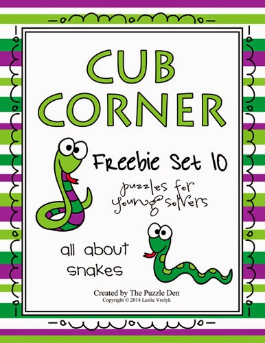 The Puzzle Den: Cub Corner #10