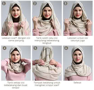 Cara Memakai Hijab Scarf