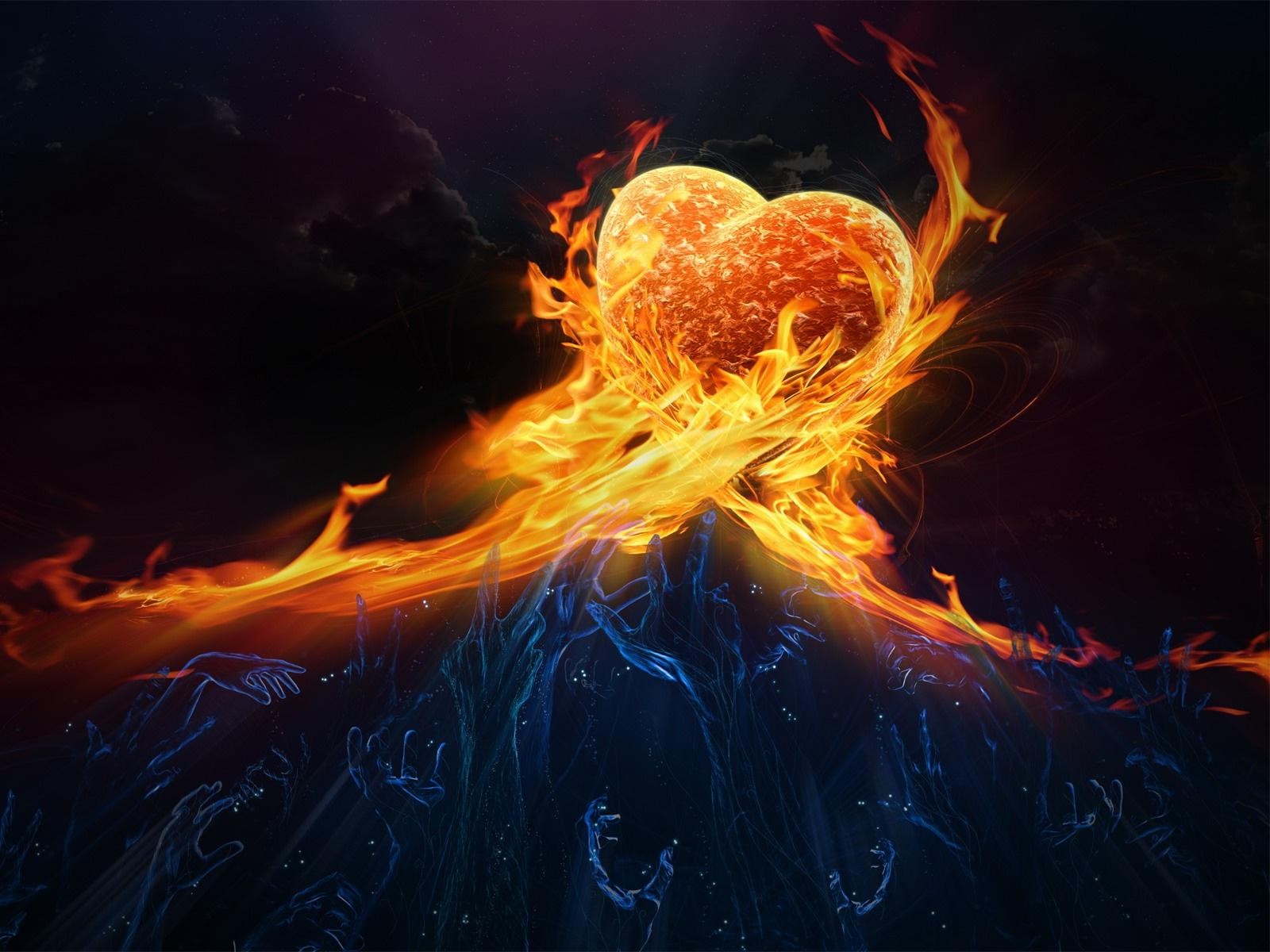 Fondo de Corazón de Fuego | Fondos de pc HD Fondospchd.net