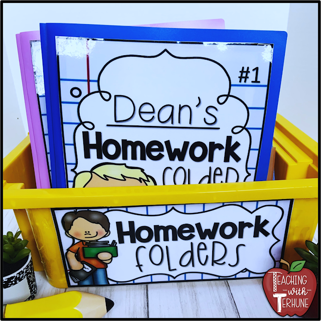 Homework Folders Tub