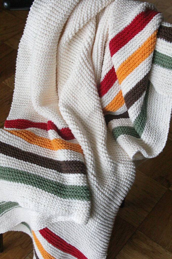 Easy Blanket with Stripes