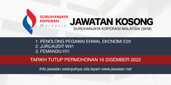 Jawatan Kosong Di Suruhanjaya Koperasi Malaysia (SKM)