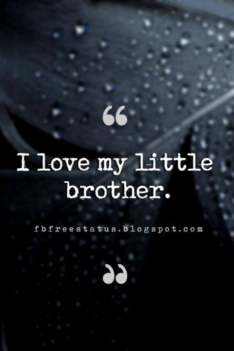 quotes about little brothers, I love my little brother.