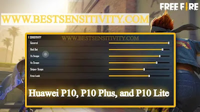Sensitivity Free Fire on Huawei P10, P10 Plus, and P10 Lite