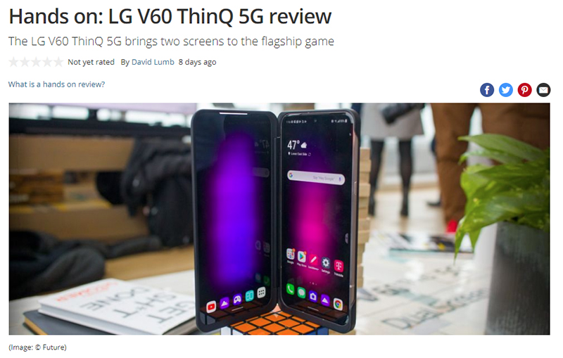 TechRadar said the dual-screen is LG's direction.