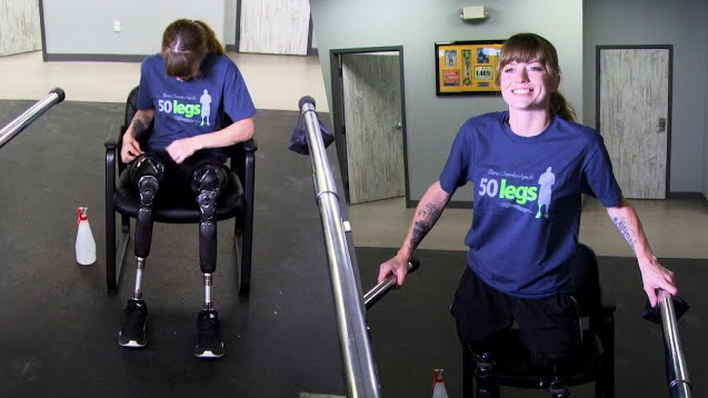 Video A woman who lost her legs in a terrible accident