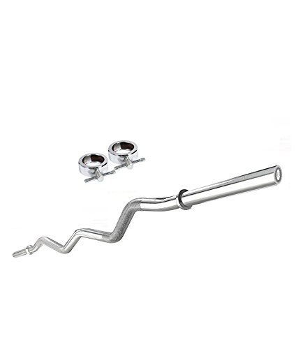  Aurion C3 Iron Curl Bar with 2 Locks, 3 ft (Silver) 21 mm thickness For Workout