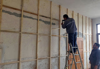 Drilling to secure battens