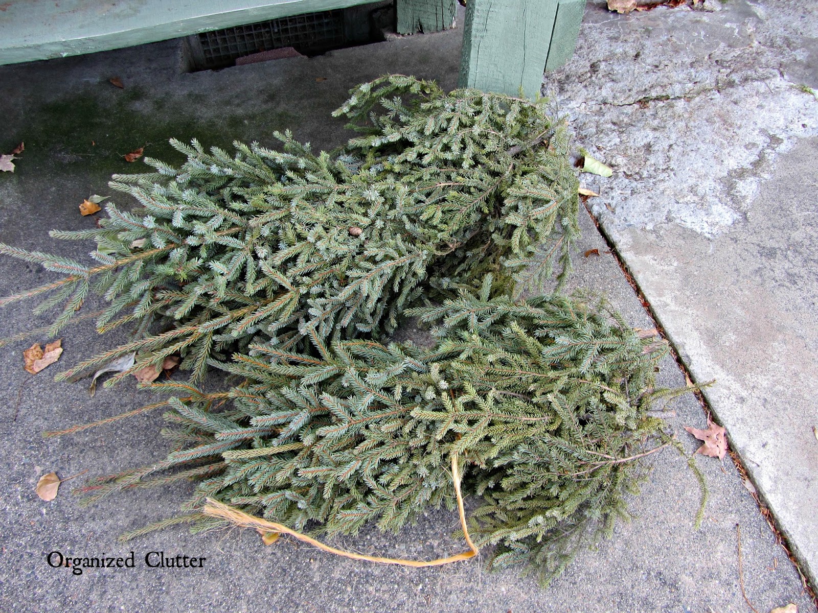 Rustic Christmas Outdoor Greenery Pails